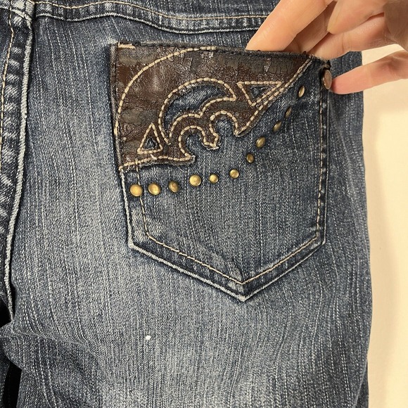 Mudd Skinny Boot Dark Wash Denim Jeans Women's Juniors Size 3 - Picture 6 of 12